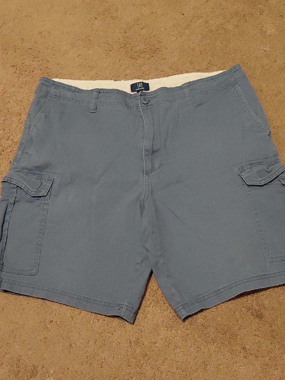 George Men's Slate Blue Cargo Shorts